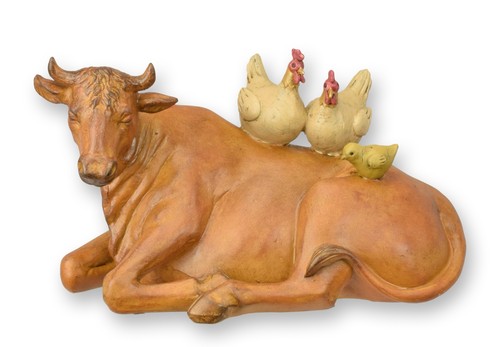 Une vache des poules - une,