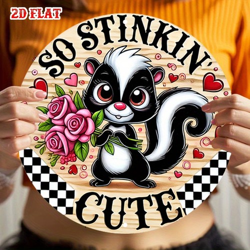 Round aluminum sign - sign, valentine