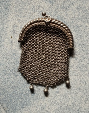 - ANCIEN PORTE MONNAIE - COTTE DE MAILLE - ARGENT -