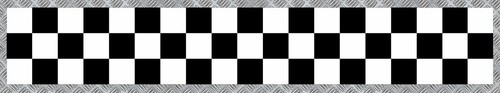 Checked strip 55cmx9cm car - 55cmx9cm,