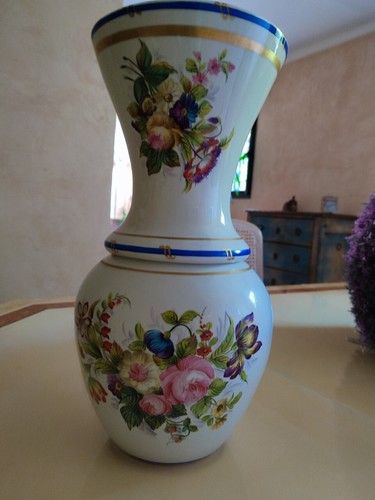 Porcelaine vase decor vieux - porcelaine-,