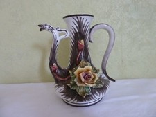  Pichet carafe BASSANO fleurs vintage céramique années 60/70   Italie
