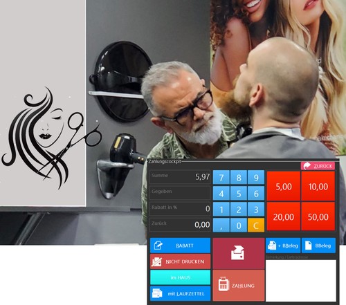 Caisse salon coiffure 6 - salon, 15,6