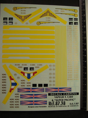 Decals train loco vapeur - 1/87,