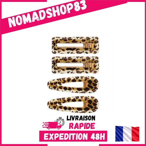 Barrettes cheveux léopard - barrettes, à