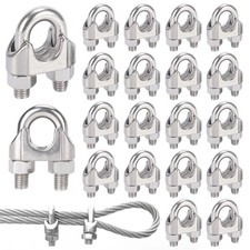 20 Serre Cable Acier 4mm