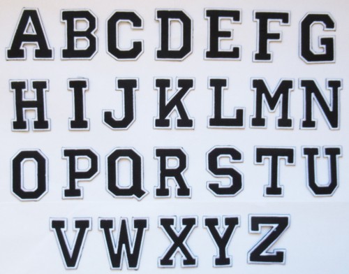 Lettre lettres patche flocage - lettres,
