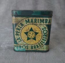Ancienne boite en métal La perla Marimba puros Brazileiros