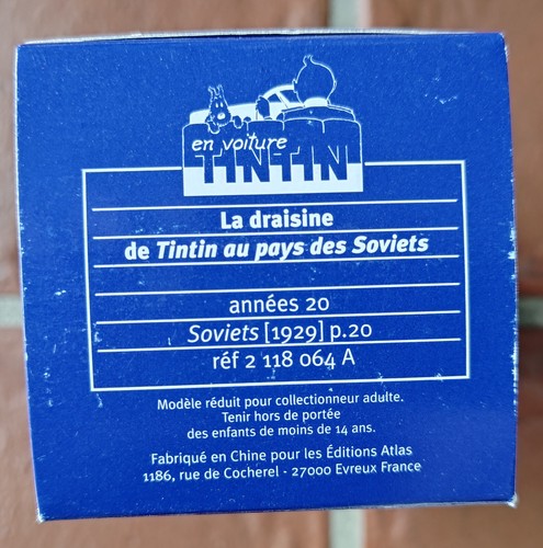 Tintin voiture draisine - en, la