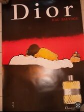 AFFICHE 118 x 175 cm ancienne : PARFUM EAU SAUVAGE - CHRISTIAN DIOR