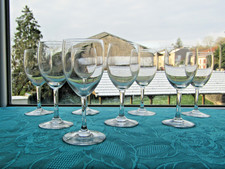 8 verres a porto en cristal de