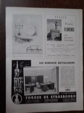 FORGES DE STRASBOURG STRAFOR + porcelaine Georges BOYER FRANCE ILLUSTRATION 1951