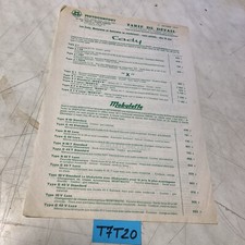 Motobécane 1973 Cady Mobyx N40 G40 type 88 92 SP93 125 LT LT1 liste prix tarif