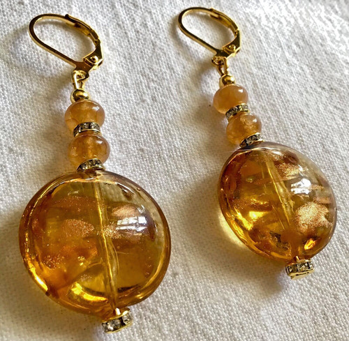 Boucles perles verre - ,
