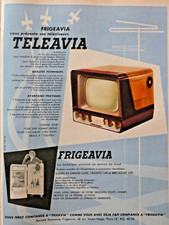 PUBLICITÉ DE PRESSE 1956 TÉLÉVISEUR TELEAVIA RÉFRIGÉRATEURS FRIGÉAVIA
