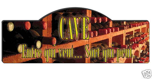 Plaque porte cave vins - porte,