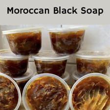 Moroccan Black Soap Rose Oil Beldi ORGANIC 100% Natural 100g
