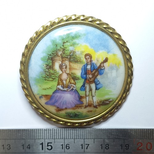 Broche porcelaine limoges - broche,