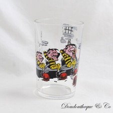 Verre sérigraphié Les Daltons DARGAUD ÉDITEUR Lucky Luke Morris 1972 10 cm (DOU)