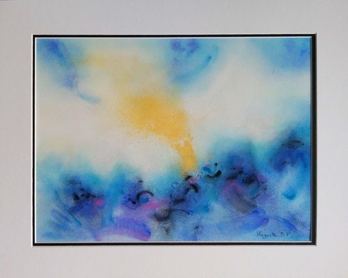 Gouache vignoble sur - de,
