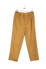 Pantalon droit en coton camel