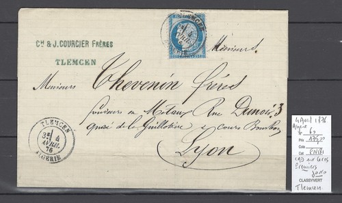 Algérie lettre tlemcen du - tlemcen,
