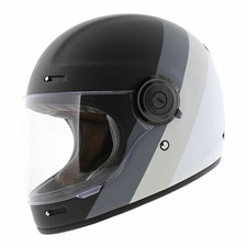 Casque moto intégral vintage origine Vega - Primitive noir mat gris...