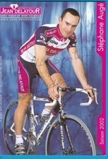 CYCLISME carte cycliste STEPHANE AUGE équipe JEAN DELATOUR 2002  signée