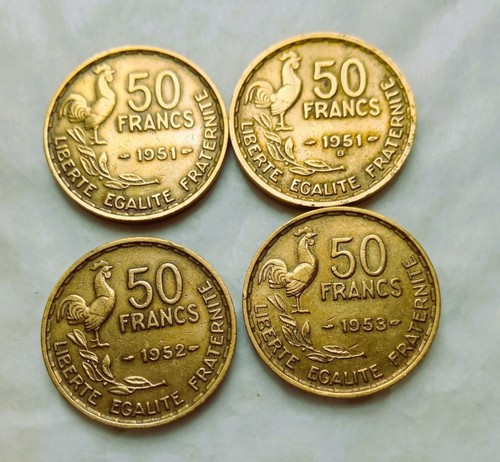 Lot pièces 50 francs - 50,