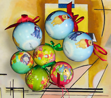 LOT BOULES DE NOEL & CARTES - Bourriquet / Porcinet /Tigrou / Winnie ( Disney )