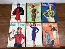 6x Revues MODES et TRAVAUX Année 1962 + 6 Patrons Broderies Patterns