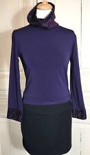 LA CITY PULL  BIMATIERE  PRUNE  LUREX   T1  T36