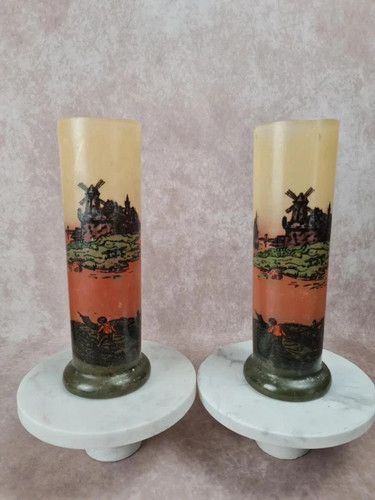 Paire vases anciens - vases,