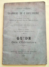 ORFEVRERIE GUIDE DES CHÔMEURS 1902 SYNDICAT OUVRIERS BOURSE DU TRAVAIL PARIS TBE