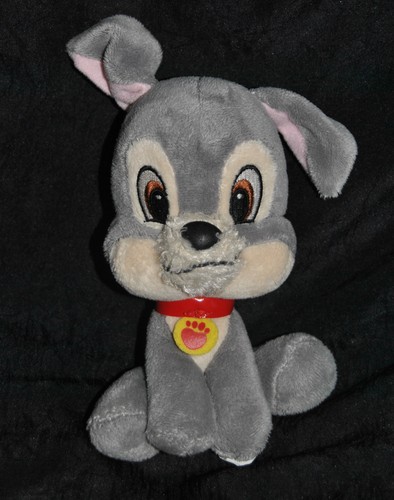 Peluche doudou chien gris - peluche,