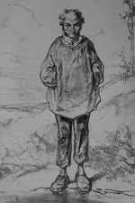 GAVARNI Lithographie originale série PHYSIONOMIES PARISIENNES - LE VIGNERON ...