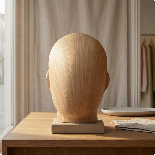 Tête mannequin avec socle - mannequin,