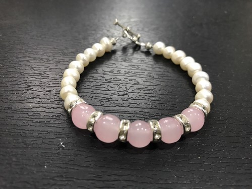 Rose quartz perle naturel - quartz,