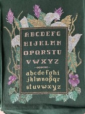 canevas alphabet ancien coton sur toile point de croix  très bon état
