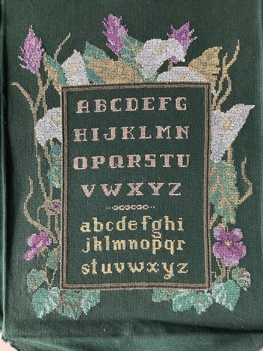 Canevas alphabet ancien coton - canevas,