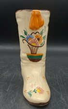 VASE BRETON EN FORME DE BOTTE FAIENCE DE QUIMPER HB XXème H 14,5 cm