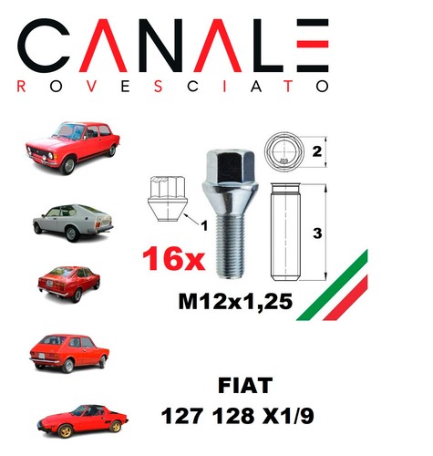 Kit boulons fiat 127 - 16,