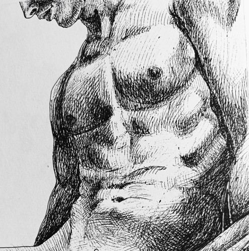 Homme art original - nu,