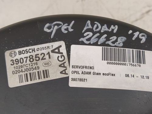 39078521 servo frein opel adam - 39078521,