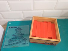 0309231 Jeu de société complet boite de 40 buchettes orange Kapla en bois