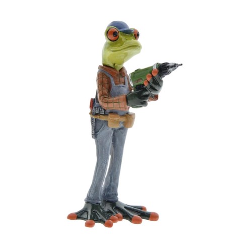 Grenouille tenant une - tenant, perceuse
