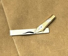 pince a cravate argent925  Plume Écrivent ?️vintage Ref94591