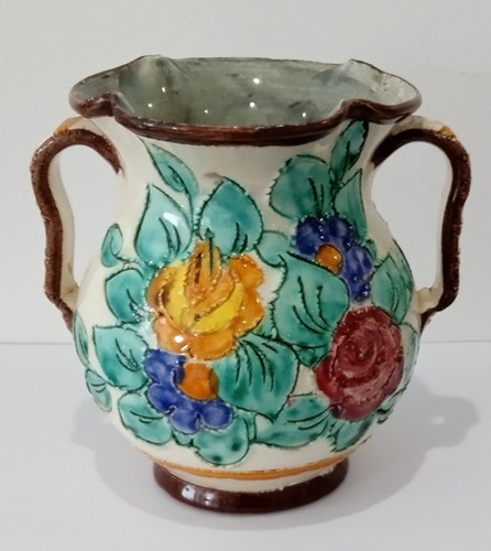 Vase anse fleuri cérart - à,