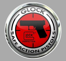 STICKER GLOCK PISTOLET REVOLVER SAFE ACTION PISTOLS AUTOCOLLANT GA088