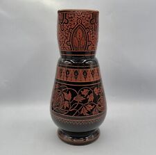 Vase verre soufflé fumé